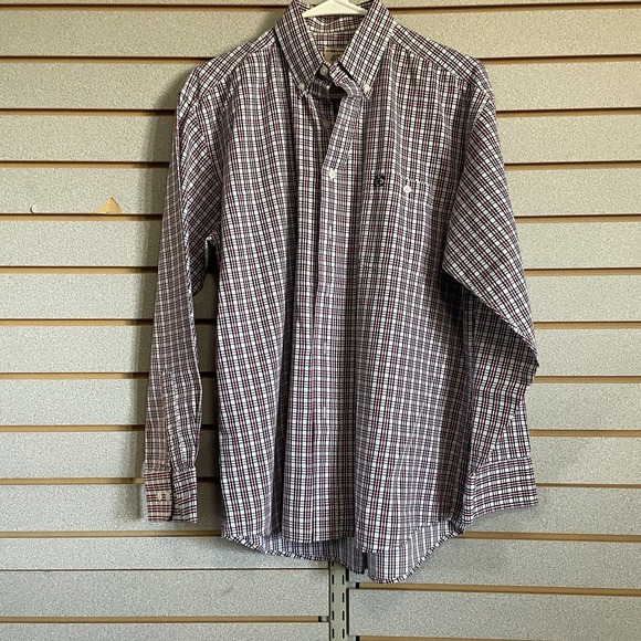 Gunnison Creek Outfitters Long Sleeve Button Up Medium Plaid Shirt  Western‎ EUC - Picture 1 of 4